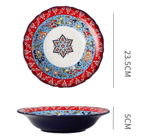 Underglaze Ceramic Tableware Bohemian Household Dishes | Decor Gifts and More