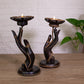 Solid Wood Creative Living Room Restaurant Hotel Bergamot Candle Holder