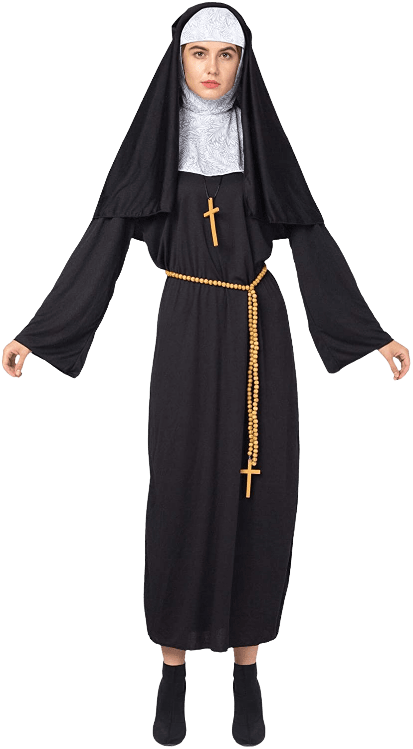 Nun Adult Halloween Costume for Women with Nun Habit | Decor Gifts and More