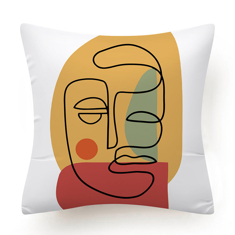 New Modern Minimalist Abstract Art Pillowcase Linen