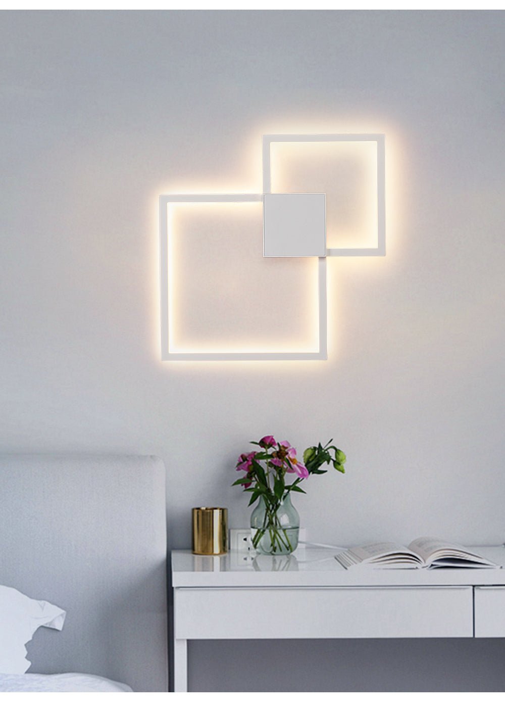 Simple geometric line LED shape wall light | Decor Gifts and More