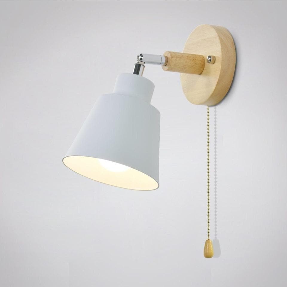 Modern Minimalist Wooden Zipper Macaron Wall Lamp