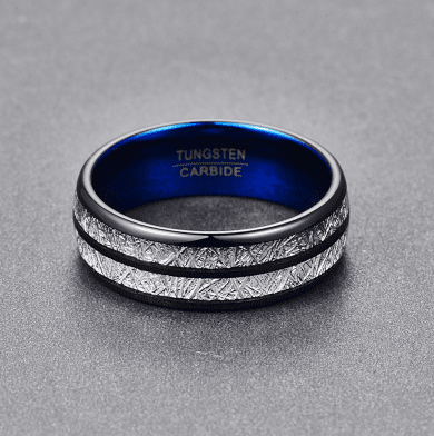 Wedding Band 8mm Width Men Women Rings Accessories Black Blue Tungsten Carbide Rings Couple Anillos Fashion Jewelry | Decor Gifts and More