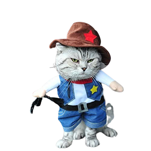 Cat Texas Cowboy Costume - Home Decor Gifts and More