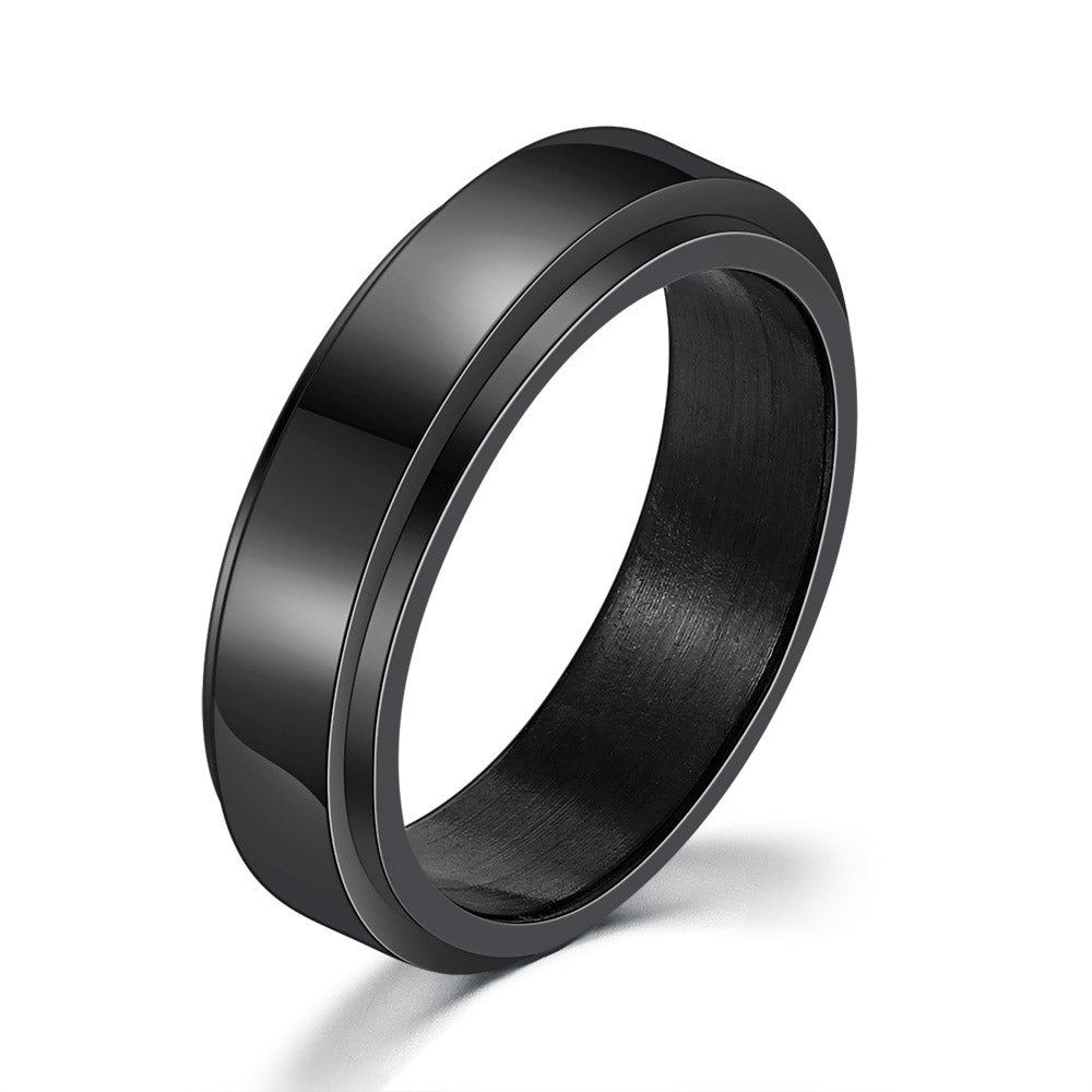 Titanium Steel Rotating Ring Stainless Steel Men's Double Rotating Ring | Decor Gifts and More