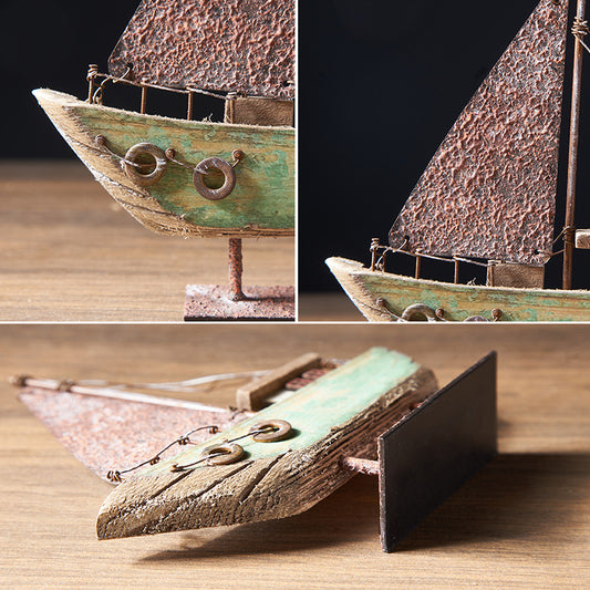 Vintage wooden ship sailing model | Decor Gifts and More