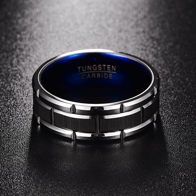 Personality Blue Stainless Steel Men's Ring | Decor Gifts and More