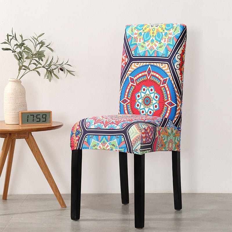 Bohemian Style Elastic Chair Covers Cover Dining Table Restaurant Home Dining Chair Cover | Decor Gifts and More