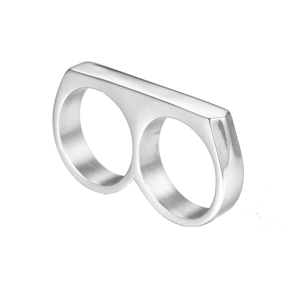 Two-finger Ring Stainless Steel Glasses | Decor Gifts and More