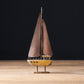 Vintage wooden ship sailing model