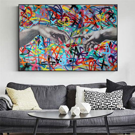 Collage Art Create Adam Famous Art Canvas Painting | Decor Gifts and More