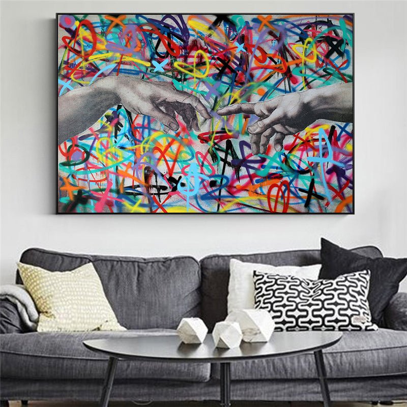 Collage Art Create Adam Famous Art Canvas Painting | Decor Gifts and More