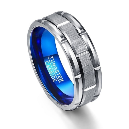 Personality Blue Stainless Steel Men's Ring | Decor Gifts and More