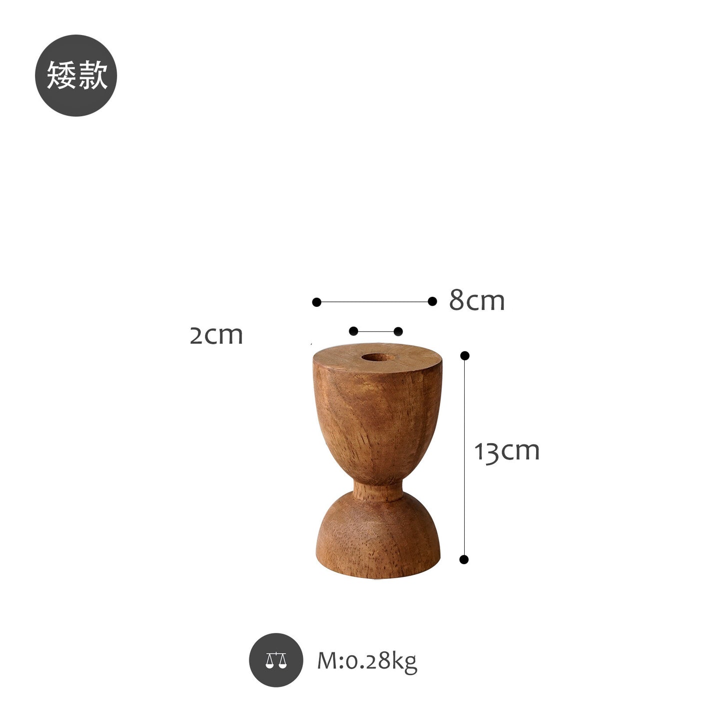 Log Mori Series Candlestick Old Soft wood | Decor Gifts and More