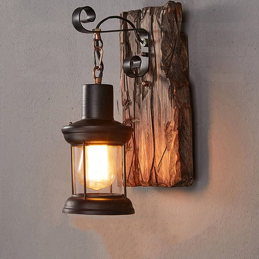 Nostalgic Distressed Retro Wall Lamp