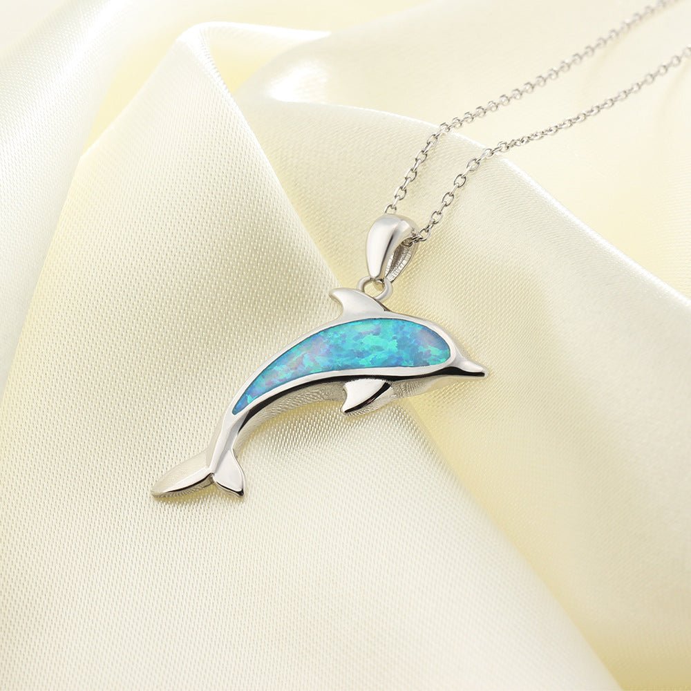 Ocean Dolphin Pendant Copper Necklace | Decor Gifts and More