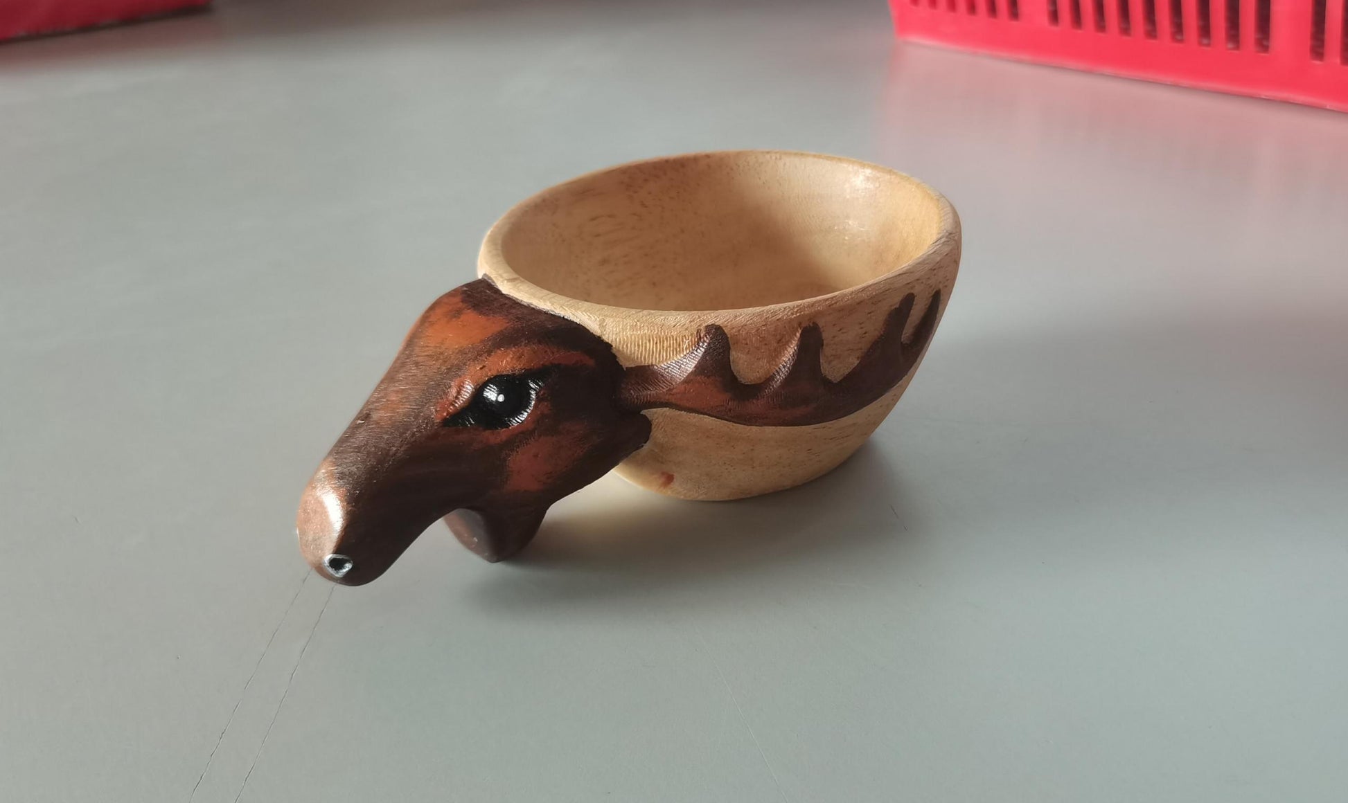 Hand Carved Cup Scandinavian Kuksa Wooden Mug Camping Gear Coffee Cup Kuksa Guksi Kuksa Wild Boar Cups Christmas | Decor Gifts and More