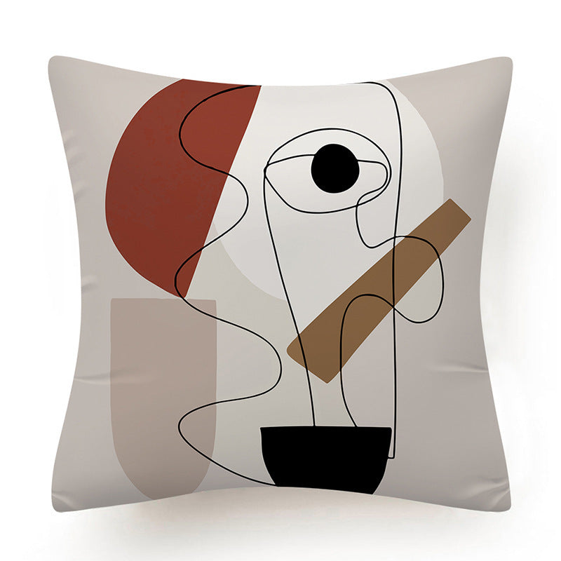 New Modern Minimalist Abstract Art Pillowcase Linen | Decor Gifts and More