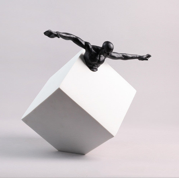 Simple Modern Abstract Athlete Sculpture Ornament | Decor Gifts and More