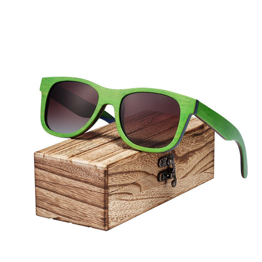 Skateboard Wooden Sunglasses Eyeglasses Polarized for Men/WomenWooden Sunglasses Skateboard Real Sunglasses With Box Free - Home Decor Gifts and More