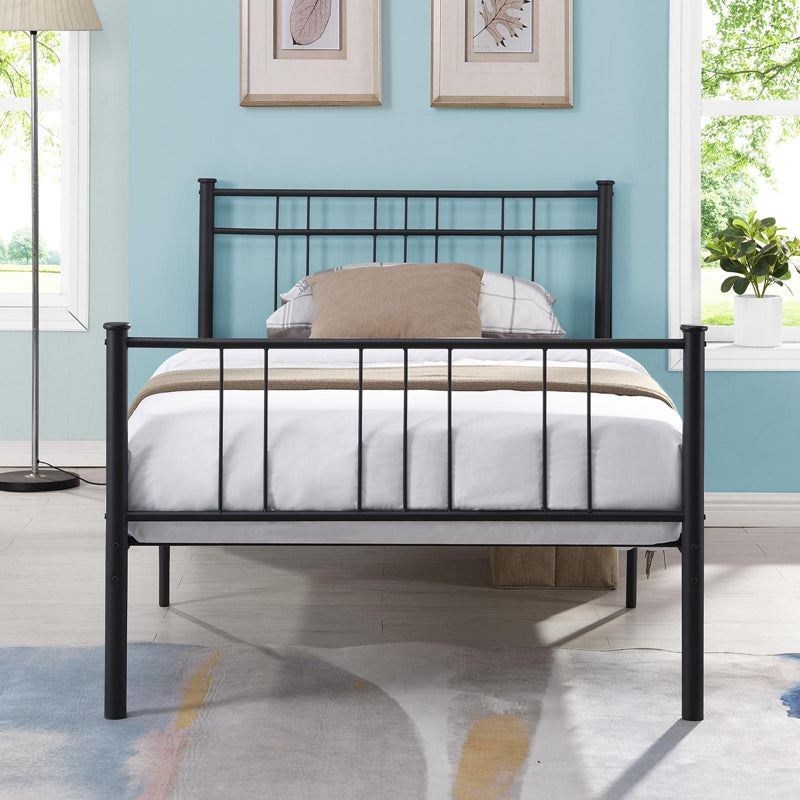 High Quality  Modern Style Solid Steel Black Base Bed Frame, Headboard | Decor Gifts and More