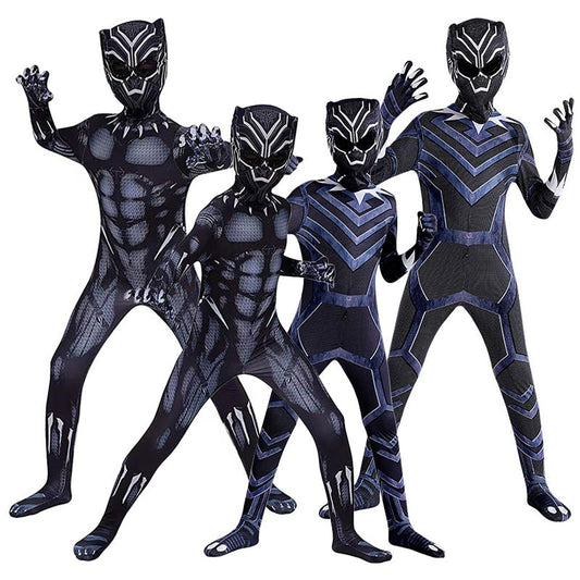 Black Panther Marvel Superhero Cosplay Costume Bodysuit Jumpsuit for Kids Aldult Halloween Carnival Party Cosplay Costumes | Decor Gifts and More