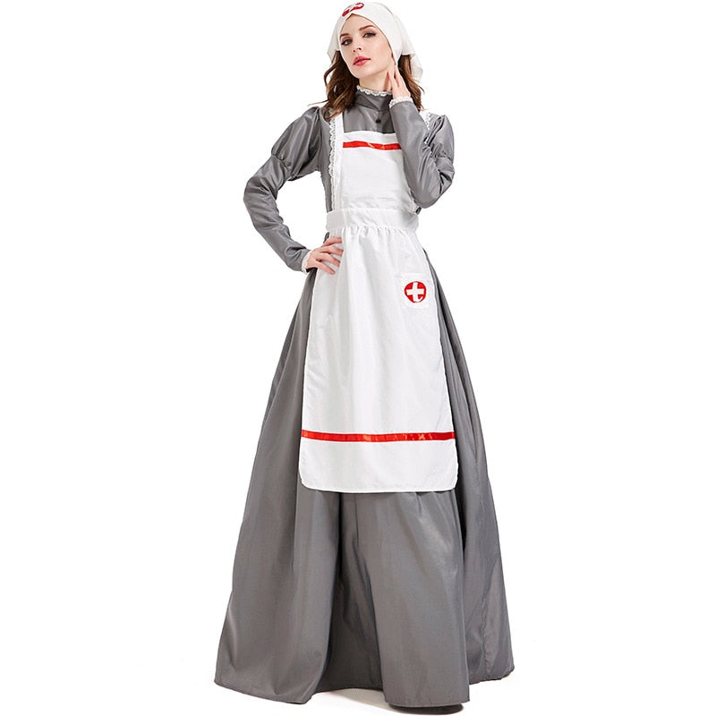 Umorden Historical Civil War Victorian Nurse Costume Uniform The Lady with the Lamp Cosplay Purim Halloween Fantasia Dress Up | Decor Gifts and More