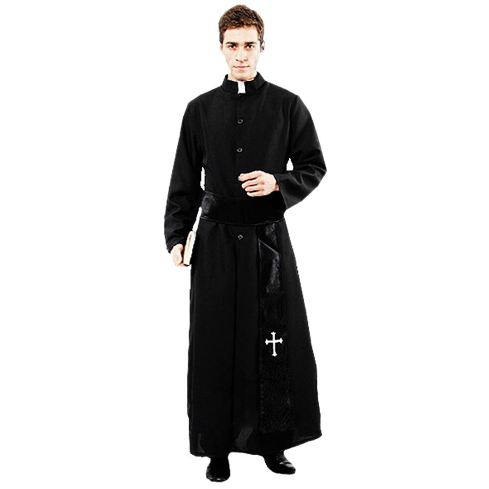 Umorden Easter Purim Halloween Costume for Men Father Priest Bishop Costumes Christian Pastor Clergyman Cosplay | Decor Gifts and More