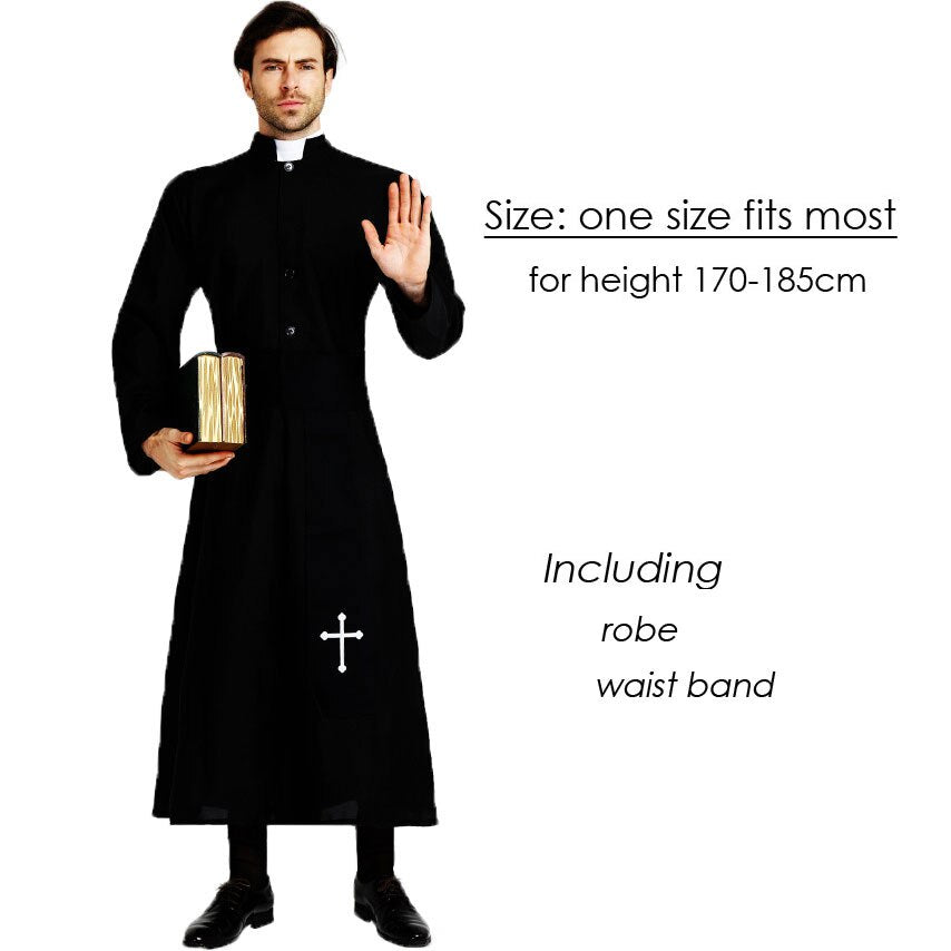 Umorden Easter Purim Halloween Costume for Men Father Priest Bishop Costumes Christian Pastor Clergyman Cosplay | Decor Gifts and More