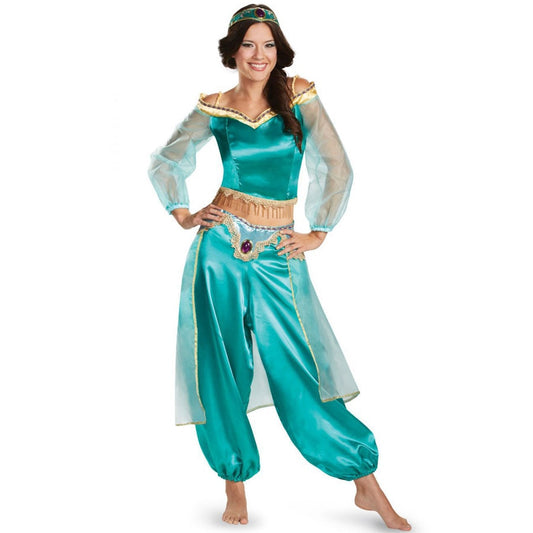 Umorden Fairy Tale Aladdin Lamp Aladdin Costume Jasmine Princess Costumes for Adult Men Women Couple Arabian Clothing | Decor Gifts and More