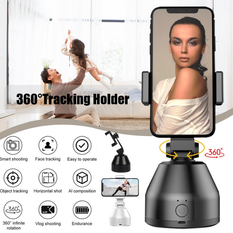 Smart Robot IA Face Cameraman 360° Rotation Face Tracking Mobile Phone Stand ABS Plastic Dropship - Home Decor Gifts and More