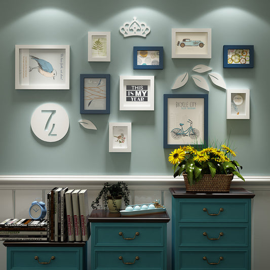 10 piece blue nautical home theme deluxe matching wall decor set