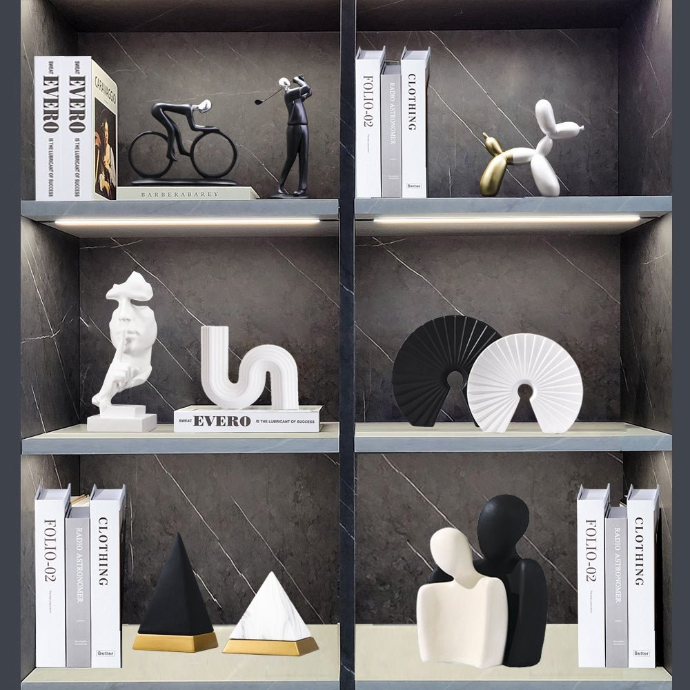 Nordic Luxury Abstract Sculpture Office Living Room Home DecorationTV Cabinet Bookcase Wine Vabinet Decoration Gift - Home Decor Gifts and More