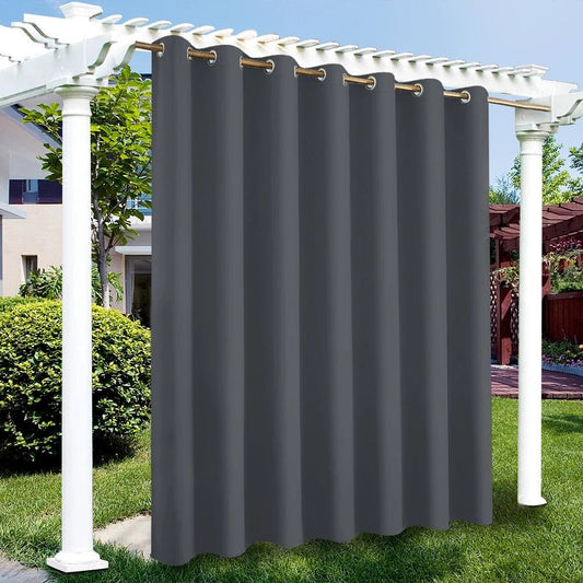 Outdoor Blackout Curtain For Patio Windproof Waterproof Window Curtains Grommet at Top Bottom Thermal Insulated Garden Drapes | Decor Gifts and More