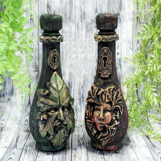 Retro Vase Resin Decorative Bottle Vintage Wizard Pill Bottle Decorative Ornaments Resin Ornaments Home Desktop Decoration Craft - Home Decor Gifts and More