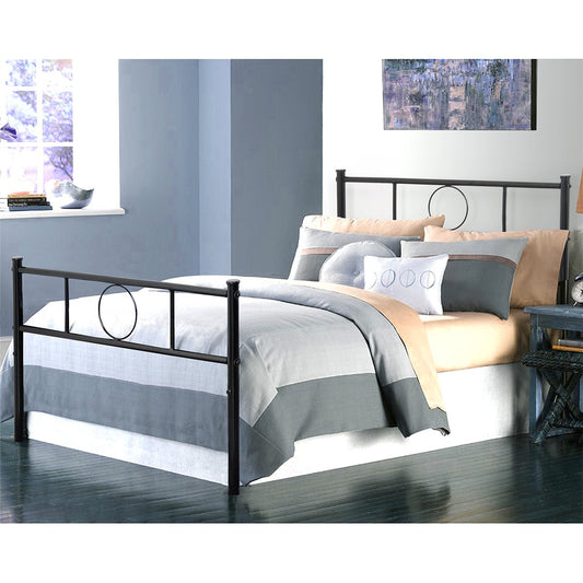 Twin Size Metal Single Bed/Platform Bed Frame/Foundation with HeadBoard &amp; Footboard 195x92x33CM Black[US-W] | Decor Gifts and More