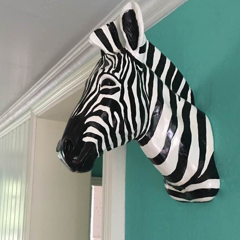 Wall Decoration Sculpture Zebra Head Statue Home Wall Decoration - Home Decor Gifts and More
