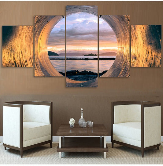 Poster Art Painting Home Decor Sunset Tube Seascape Frame Living Room Canvas | Decor Gifts and More