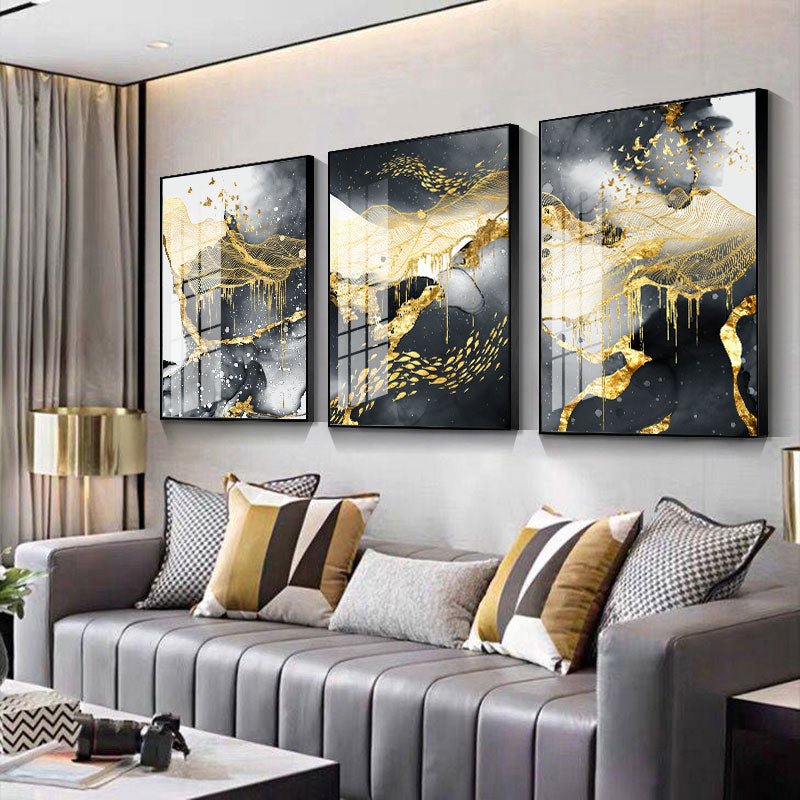 Golden Black And White Wall Art Posters And | Decor Gifts and More