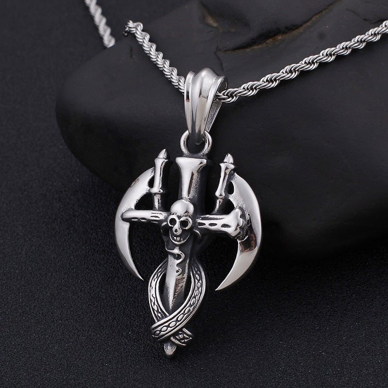 Wholesale Stainless Steel Jewelry Skull Head Death Sickle Pendant | Decor Gifts and More