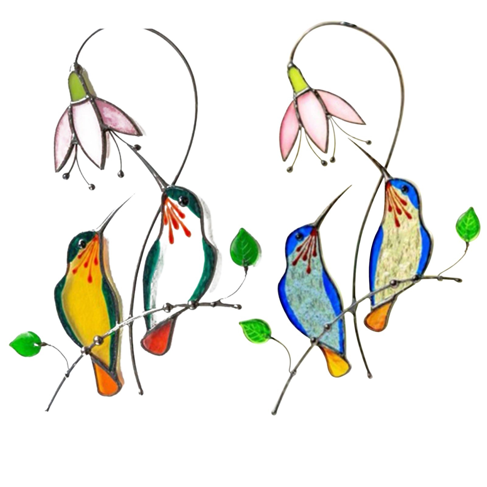 Window Hanging Small Bird Ornament Stained Glass Home Wall Decoration For Outdoor Garden Memorial Handicrafts Gift For Good Luck - Home Decor Gifts and More