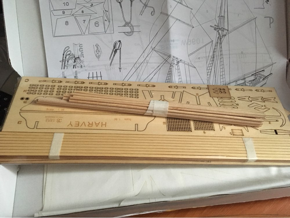 Fashionable Harvey DIY Ship Model Kit Wooden