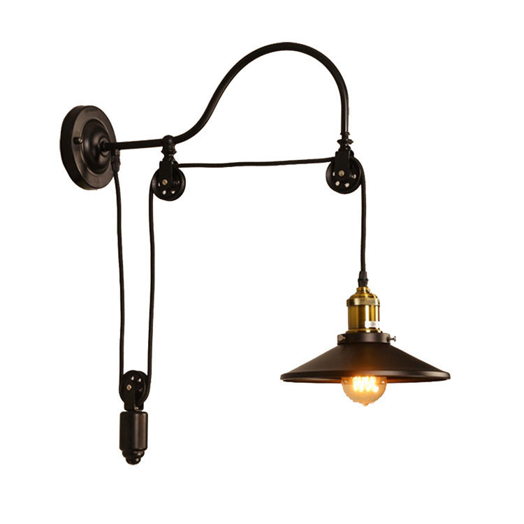 Aisle Wrought Iron Bedside Decoration Retro Industrial Style Wall Lamp