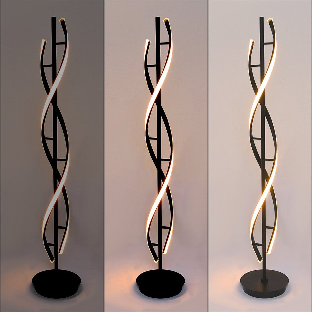 LED Spiral Floor Lamp Dimmable Warm White Dinning Living Room Bedrooms Lighting | Decor Gifts and More