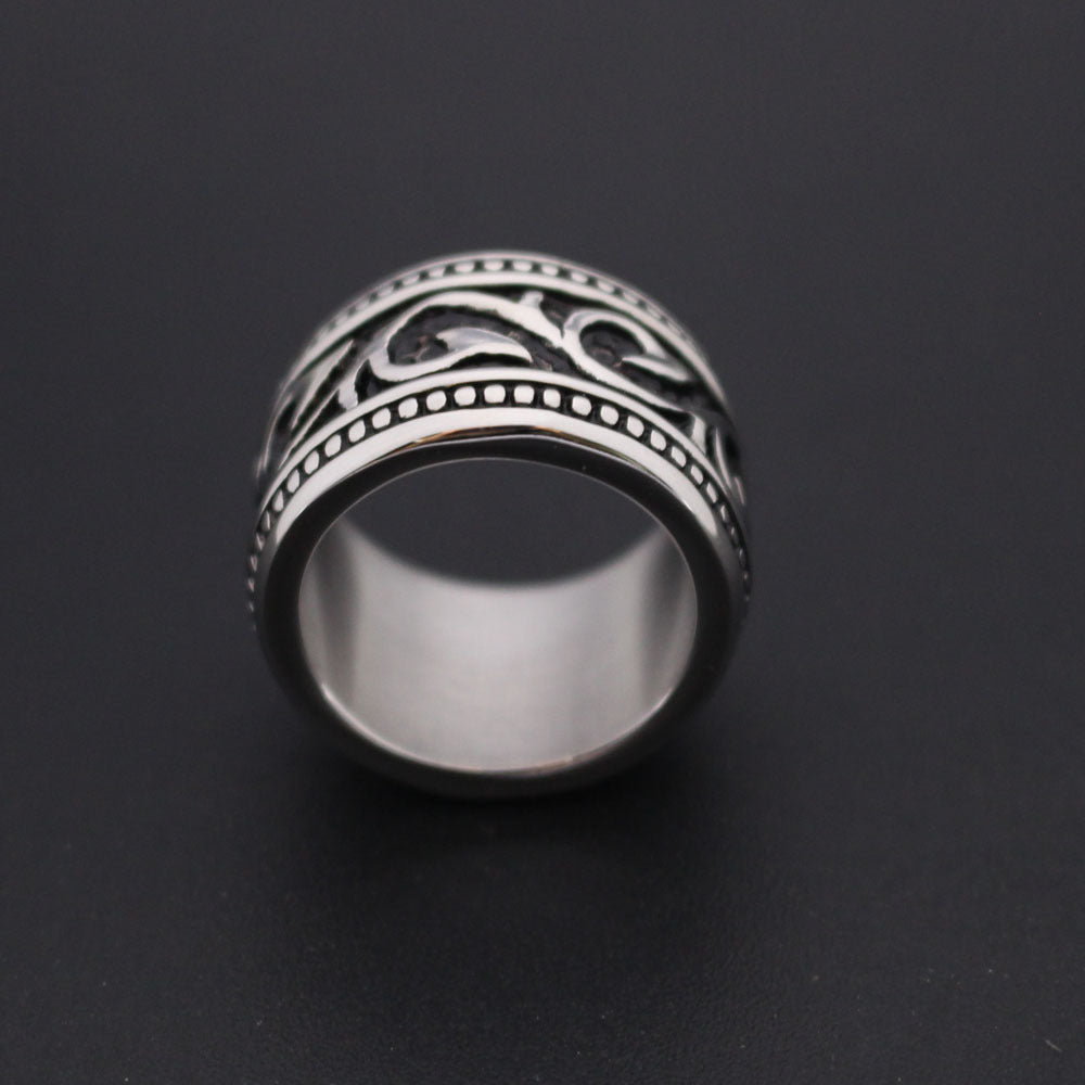 Men's Stainless Steel Ring Dragon Circle | Decor Gifts and More