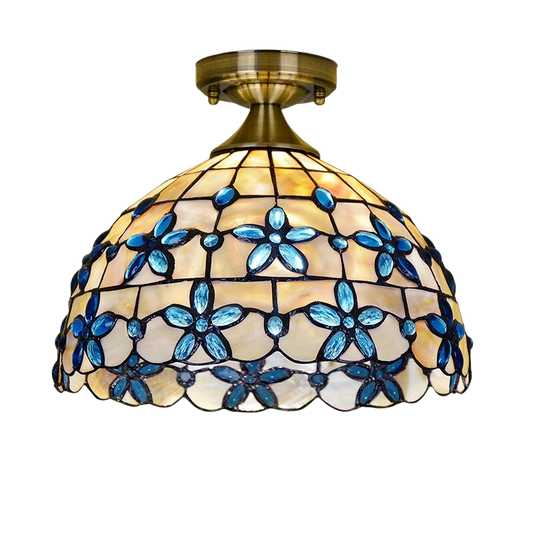 Blue Lilac Ceiling Lamp Natural Shell  Lamps for Living Room Bedroom Kitchen Balcony lamps New Design Lampara | Decor Gifts and More