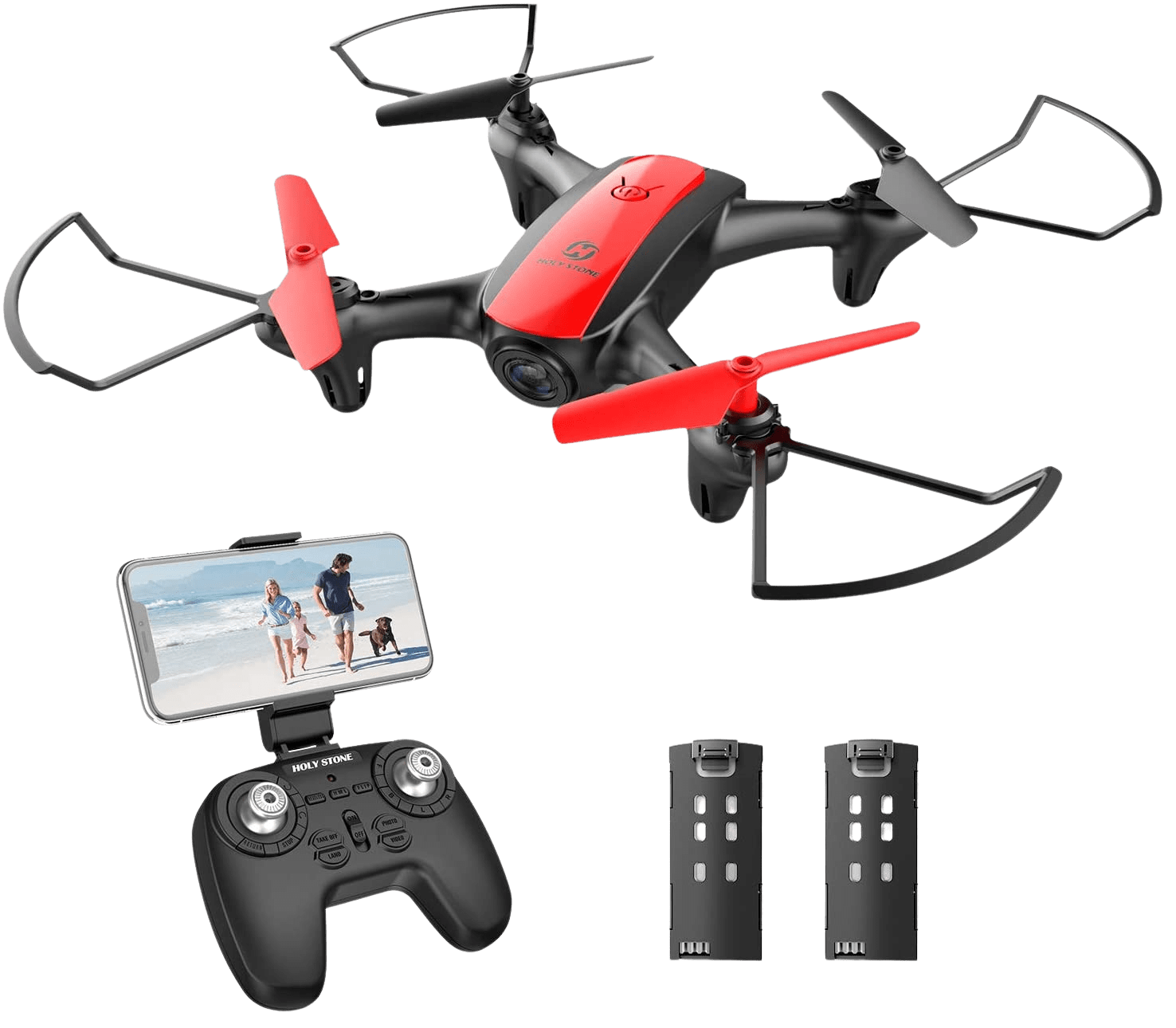 Holy Stone HS370 FPV Drone with Camera for Kids and Adults 720P HD WiFi Transmission, RC Quadcopter for Beginners with Altitude Hold, One Key Start/Land, Draw Path, 3D Flips 2 Modular Batteries | Decor Gifts and More