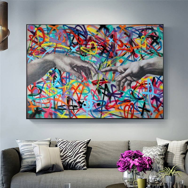 Collage Art Create Adam Famous Art Canvas Painting | Decor Gifts and More