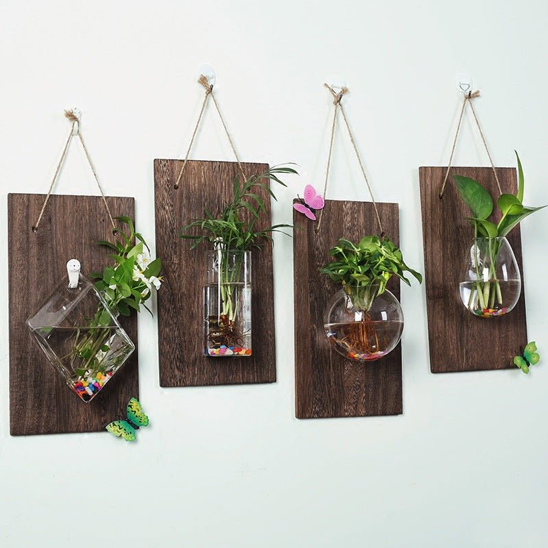 Wall-mounted Solid Wood Creative Home Hanging Vase | Decor Gifts and More