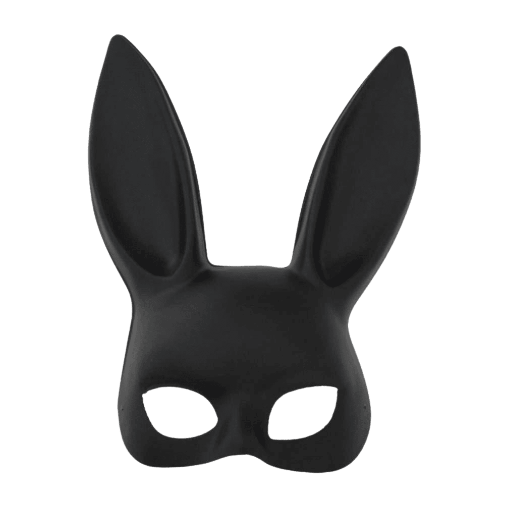 Black Adult Bunny Ear Rabbit Mask for Women's Masquerade Birthday Easter Halloween Eve Party Costume Accessory | Decor Gifts and More